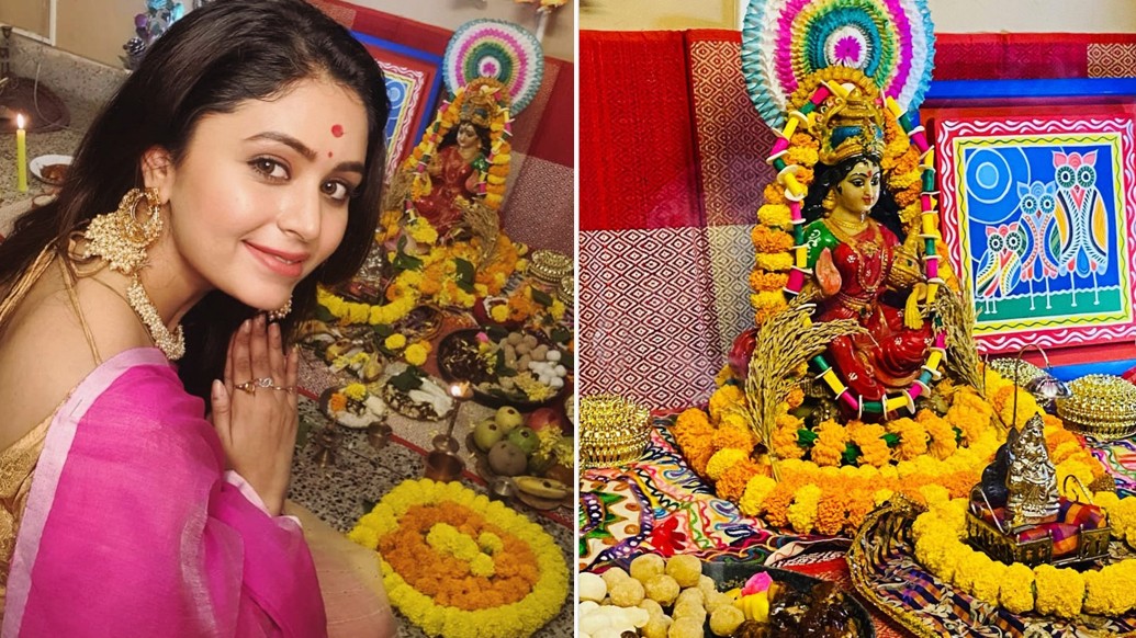 দিদা মারা যাওয়ার পরে বন্ধ ছিল বাড়ির পুজো। গত বছর থেকে নিজের বাড়িতে ফের লক্ষ্মীপুজো শুরু করেন ঋতাভরী চক্রবর্তী। পুজোর জোগাড় সবটাই নিষ্ঠা ভরে নিজেই করেন। এ বছর আনন্দ ভাগ করে নিলেন মা, দিদি এবং তাঁর কাছের আত্মীয়স্বজনদের সঙ্গেই।