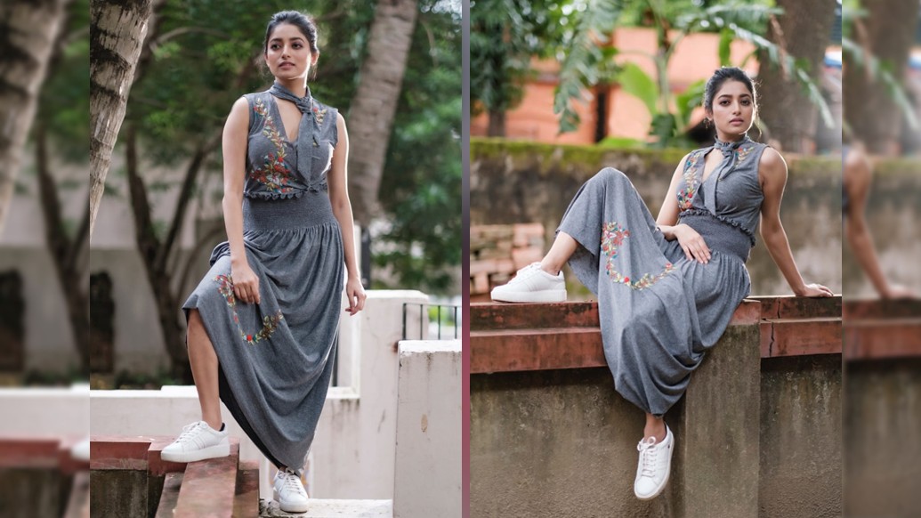 শুধু ফিউশনই নয়, অনুশ্রীর প্ল্যানে ছিল পাশ্চাত্য লুকও। তাই দ্বিতীয় শুটে ইশার জন্য অনুশ্রীর পছন্দ ছিল ডিপ প্লাঞ্জিং নেক আর কোমরে হানিকম্ব করা পোশাক।