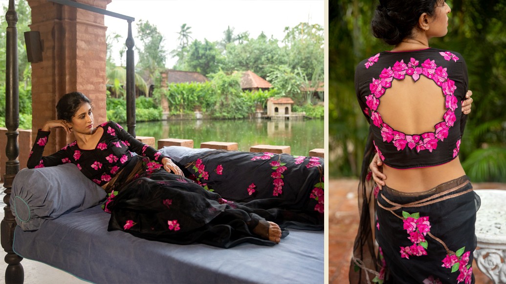 বিকিনি ব্লাউজে হাটখোলা, উন্মুক্ত ক্লিভেজ, খোলা পিঠেও ভরপুর শরীরী ইশারা। এই ব্লাউজ বেছে নিন ‘গ্ল্যাম অ্যান্ড জ্যাম’ পার্টিতে। যেখানে রাখঢাকের বালাই নেই এতটুকুও। বরং চোখ টানার সাহস আছে দুর্নিবার!