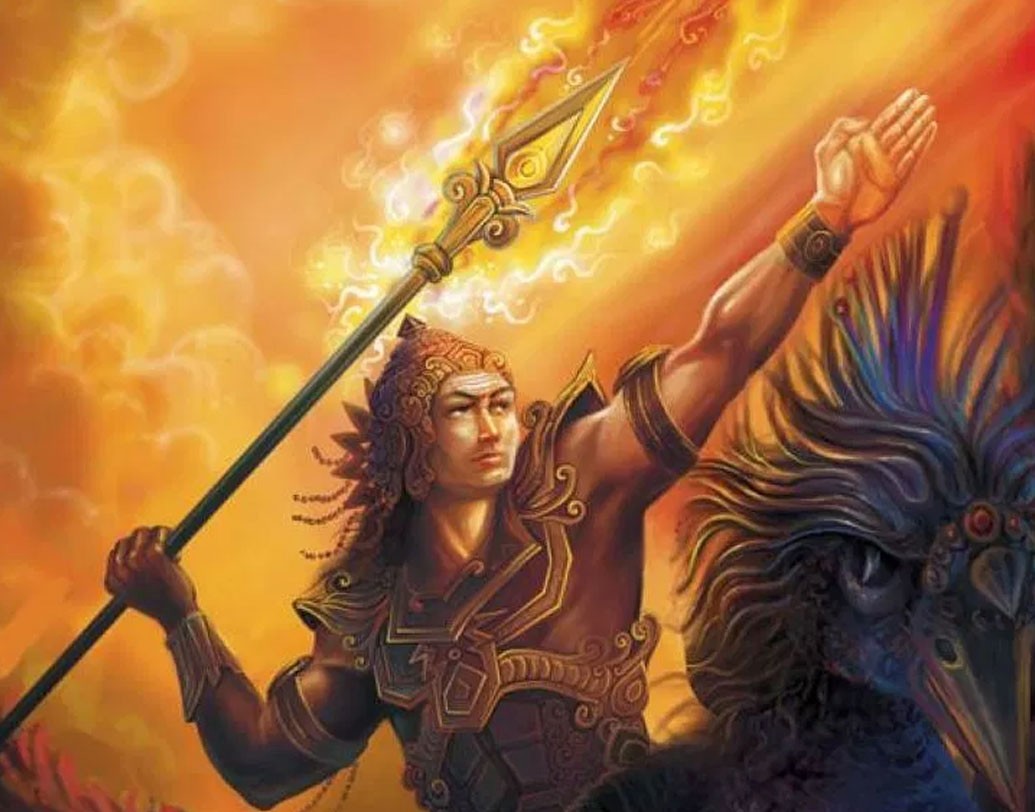 বেদব্যাস লিখিত মহাভারতের কাহিনি অনুসারে, মহিষ নামক অসুর বা দানব নিহত হয়েছিলেন কার্তিকের হাতে। শক্তি অস্ত্র নিক্ষেপ করে কার্তিক মহিষ অসুরের মুণ্ডচ্ছেদ করেন।