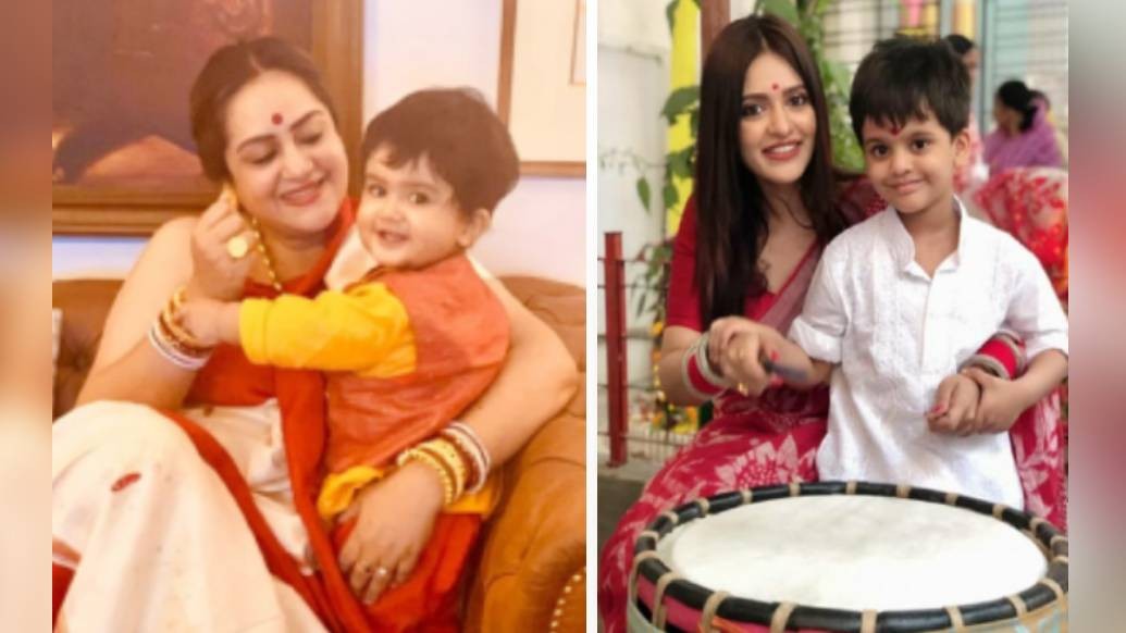 Durga Puja 2020: Tollywood heroines are enjoying pujo with their little kids dgtl