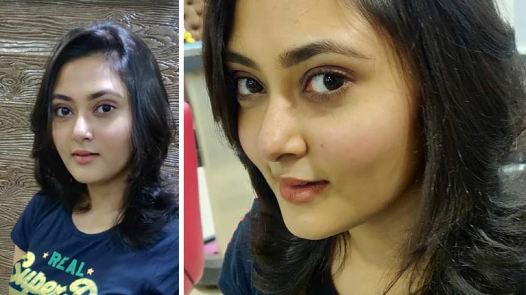 যাদের চুল খুব কোঁকড়ানো, তাদের জন্য রয়েছে শর্ট হেয়ার স্টাইল। পিছন থেকে চুল ট্রিম করে নিতে পারেন। কিংবা ভলিউম হেয়ারকাট করে নিলে দেখতে ভাল লাগে। মেঘা চৌধুরী তাঁর তেলুগু ছবির জন্য এই হেয়ারকাট করেছেন।