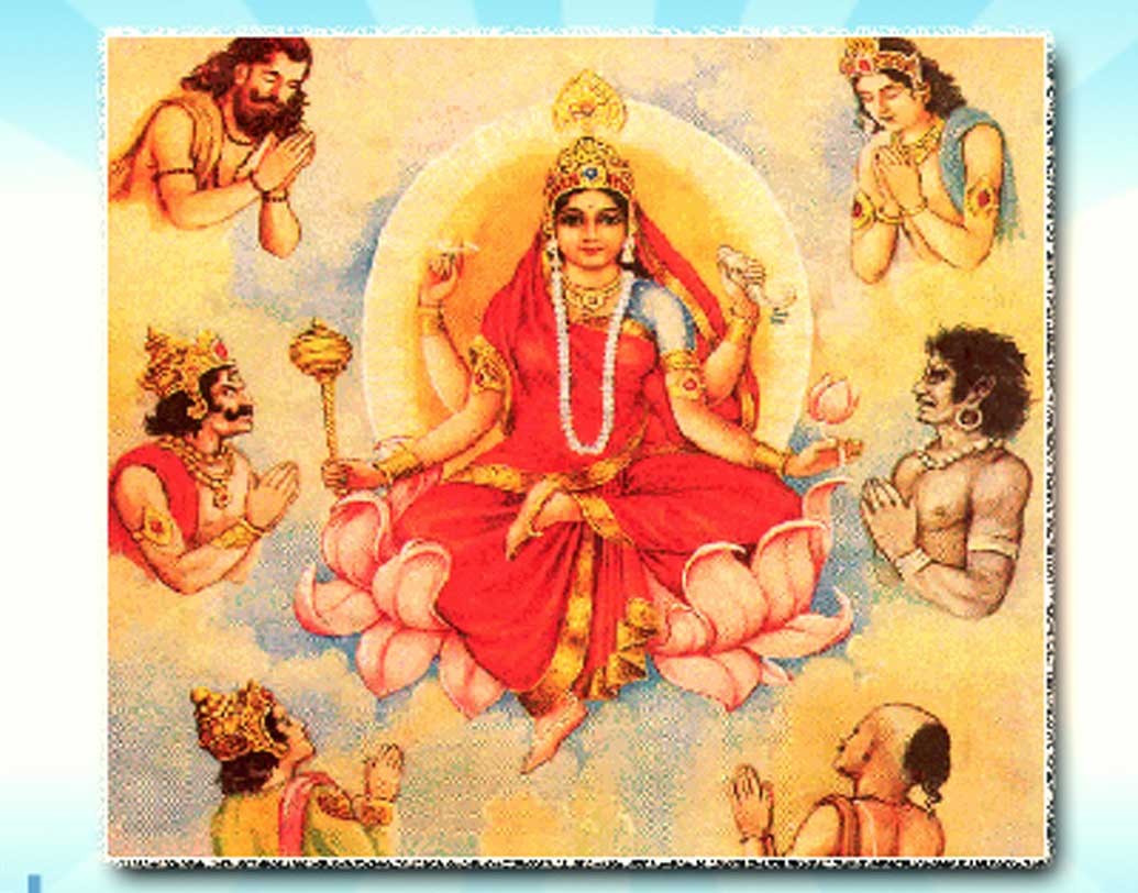 নবমীতে দেবী হন সিদ্ধিদাত্রী। অষ্টসিদ্ধিতে বেষ্টিত থাকেন দেবী।