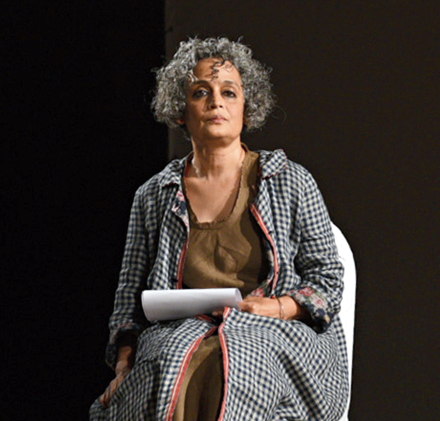 Arundhati Roy in Calcutta. 
