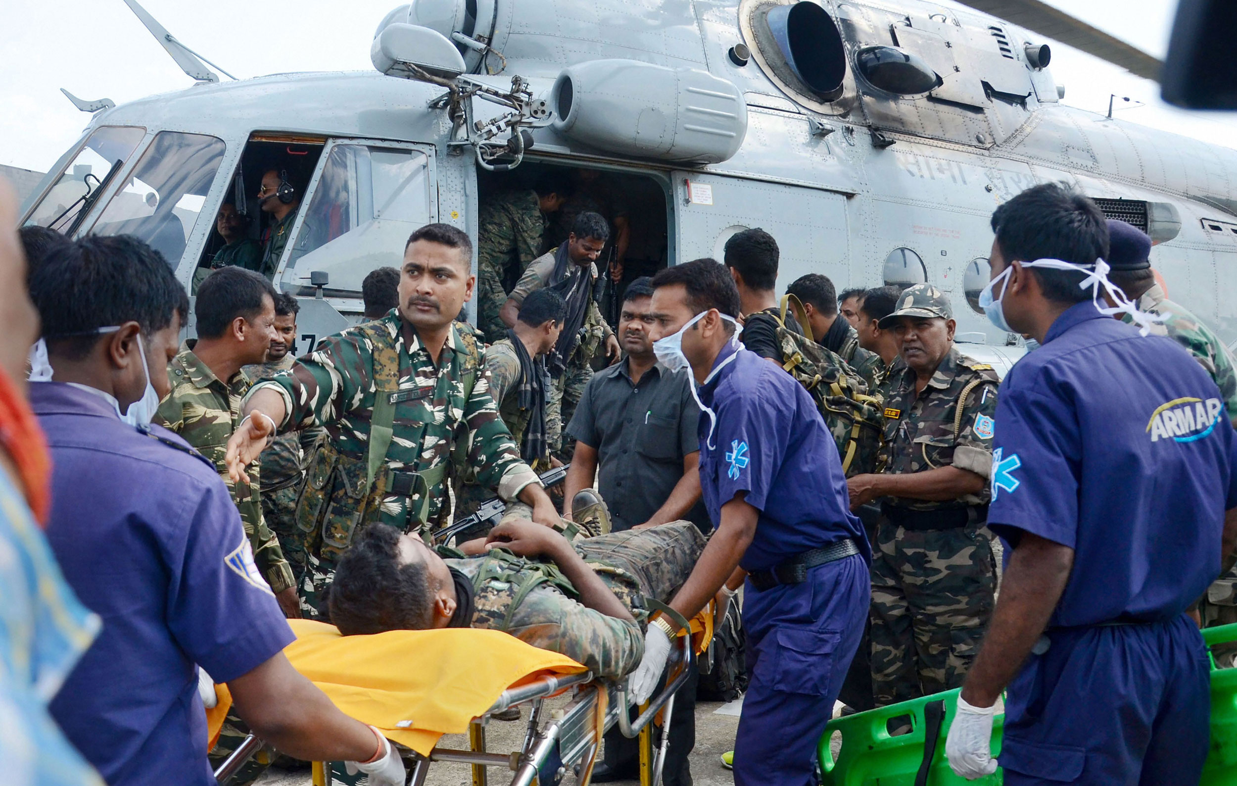 The injured troops, 13 belonging to the CRPF's CoBRA battalion and the rest of the Jharkhand Armed Police and the district police, were airlifted to Ranchi.


