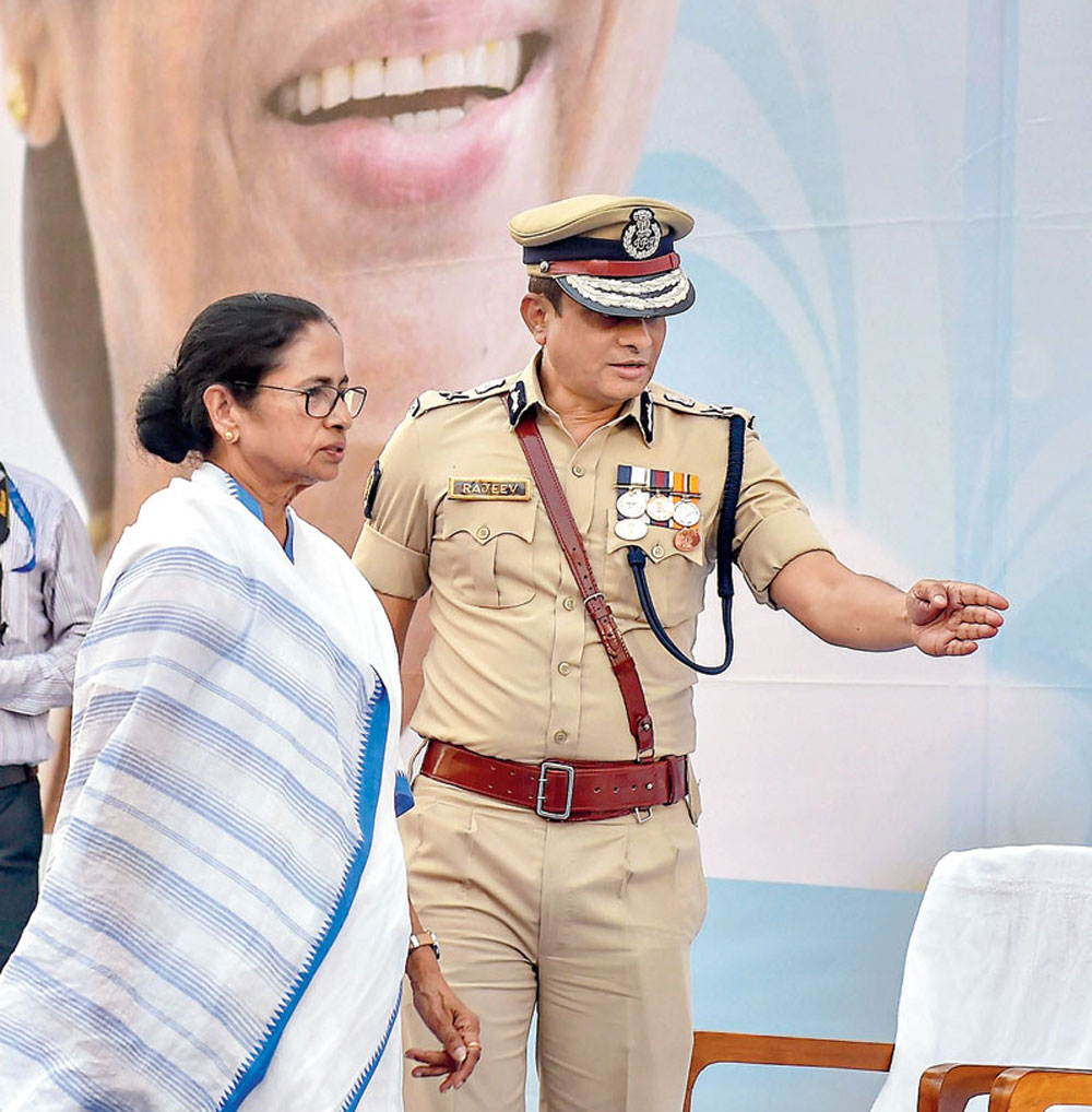 Portrait of police commissioner Rajeev Kumar
