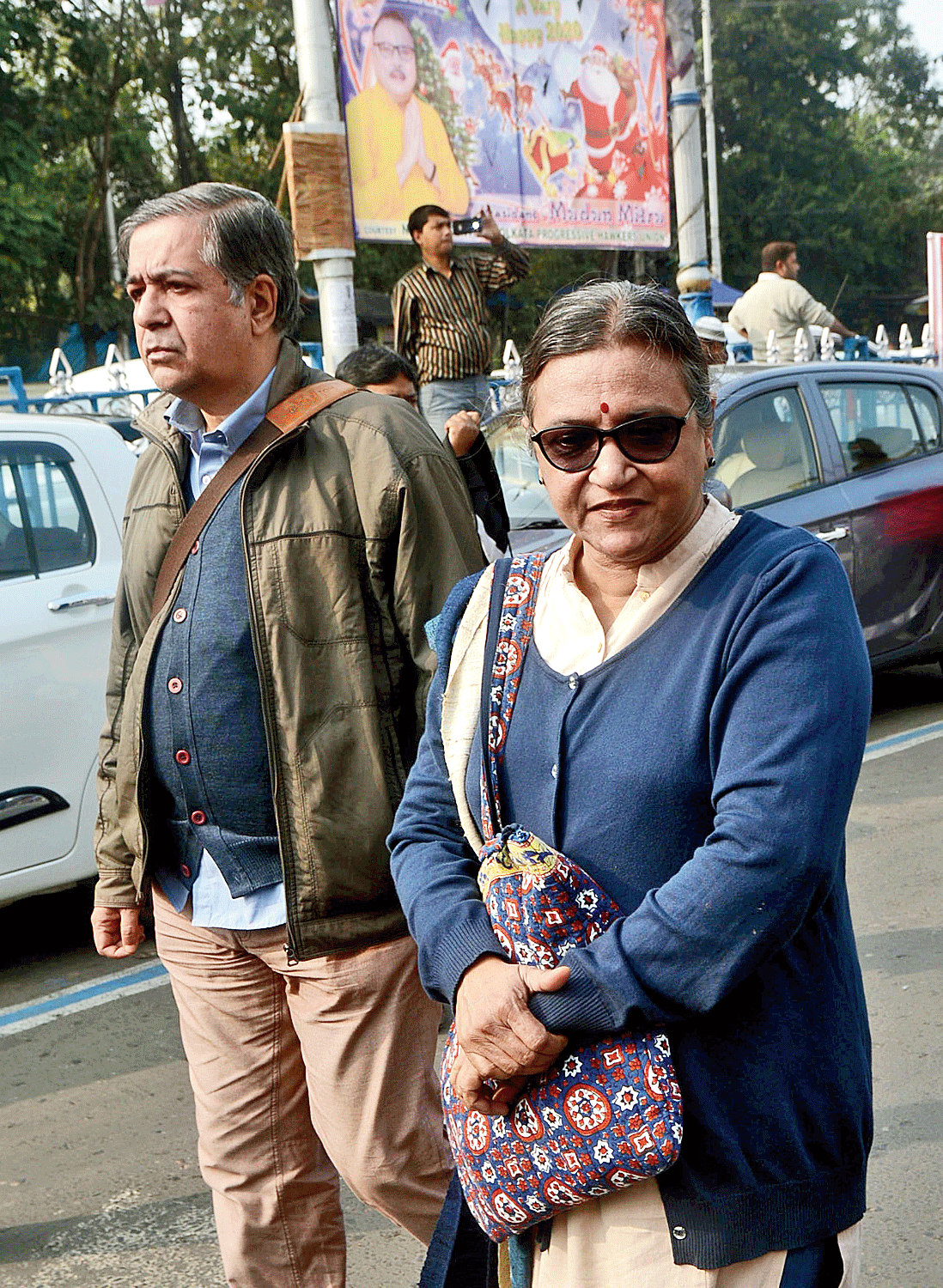 Shukla Sanyal, a former professor of history at Calcutta and Presidency universities, and husband Palash Baran Pal, emeritus professor of physics at CU