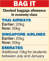 thai airways baggage limits