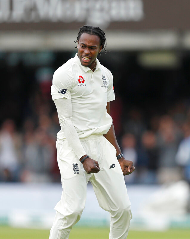 Jofra Archer at Lord’s on Sunday 