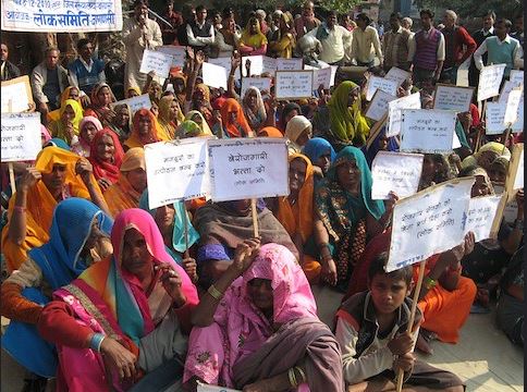 A demonstration against unemployment by Dalit women. What India requires today is a ‘third democratic upsurge’ that can rearticulate an anti-elitism against the traditional social elites
