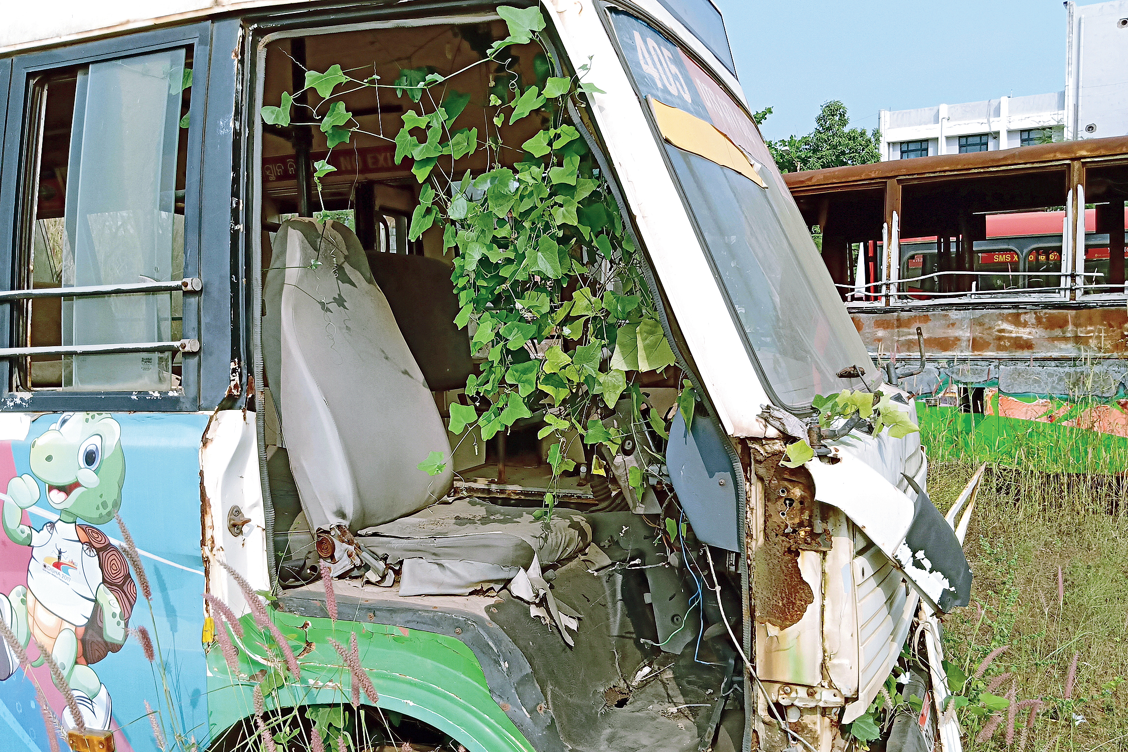 Another abandoned bus: Once a star at the Asian Athletic Championship 2017