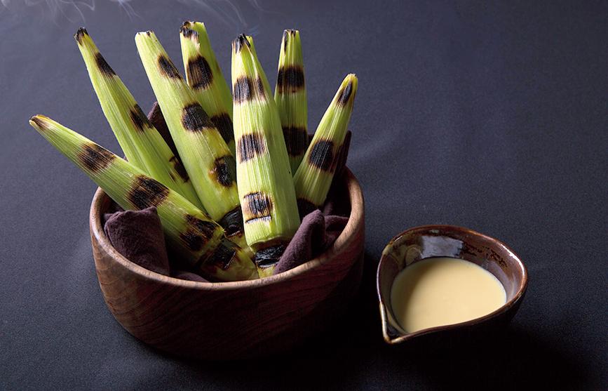 Grilled Corn and Corn Milk