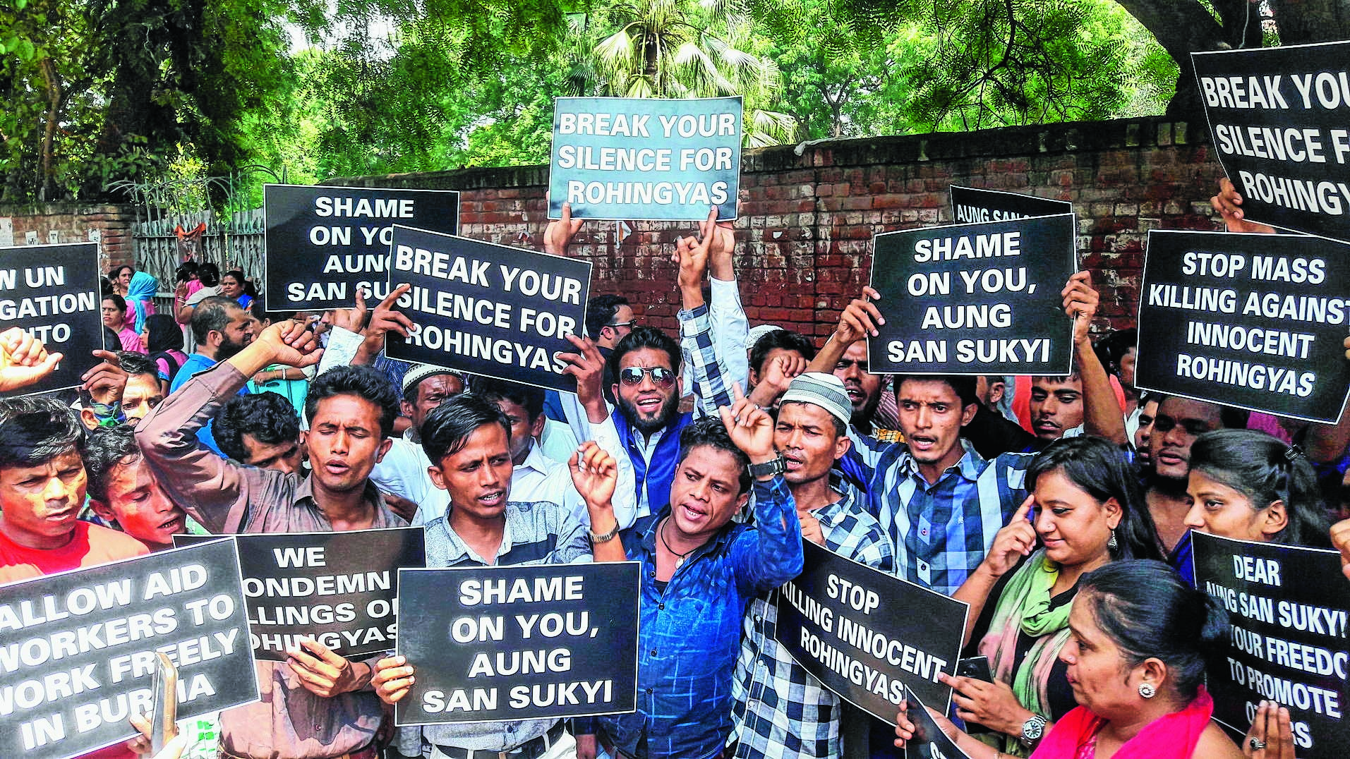 A protest rally in Jantar Mantar, New Delhi.