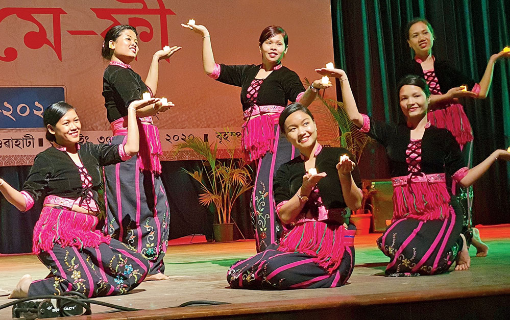 Dancers perform at the event on Friday
