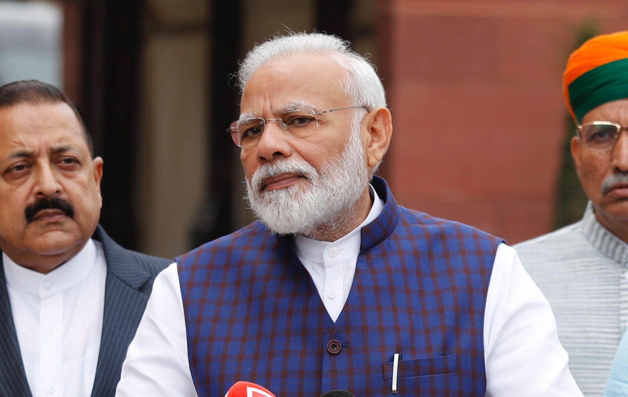 Prime Minister Narendra Modi addresses the media on the opening day of the winter session of the Parliament in New Delhi on November18, 2019.
