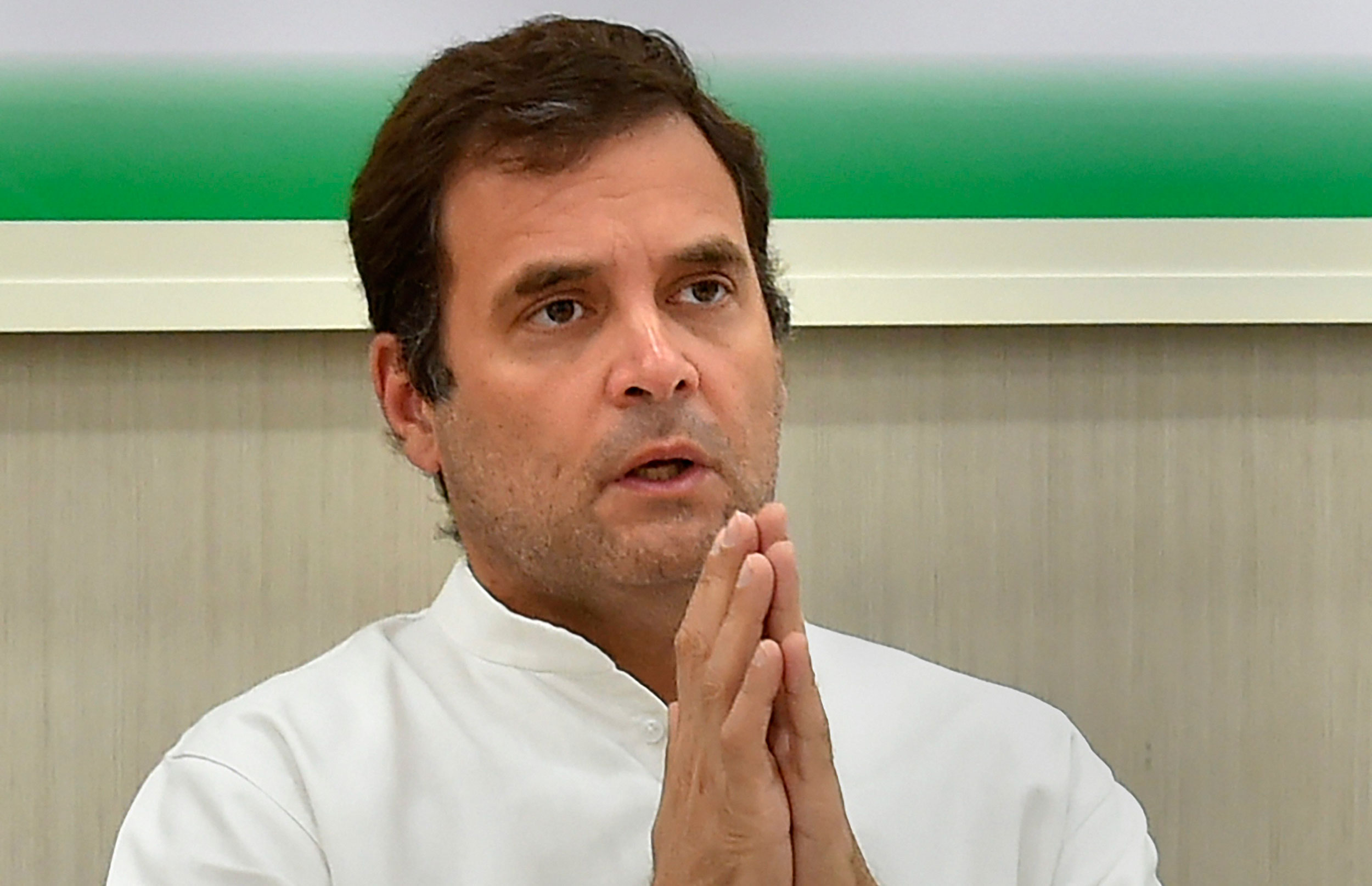 Rahul Gandhi at the Congress Working Committee meeting in New Delhi on May 25. 