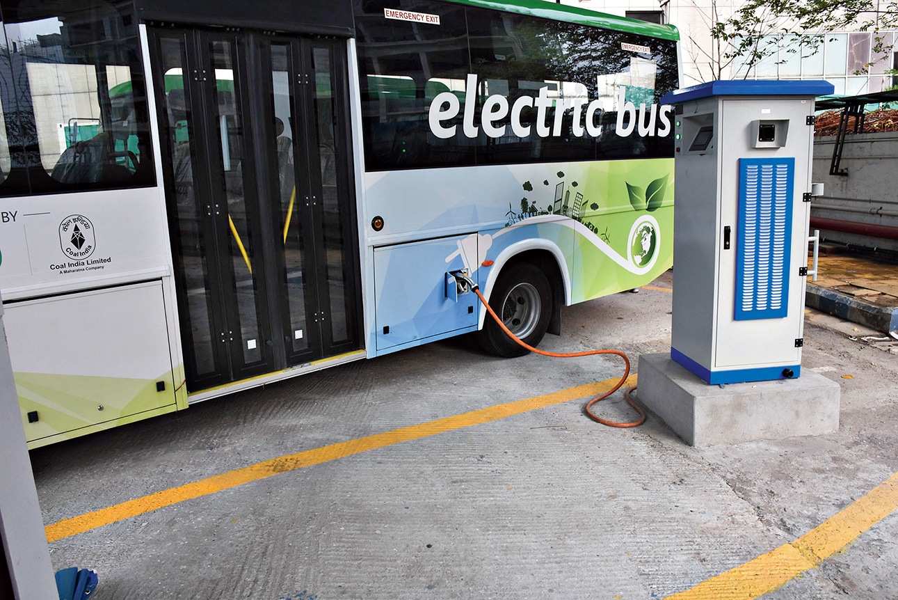 Electric buses in New Town
