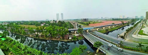 Flyover with overhead Metro - Telegraph India