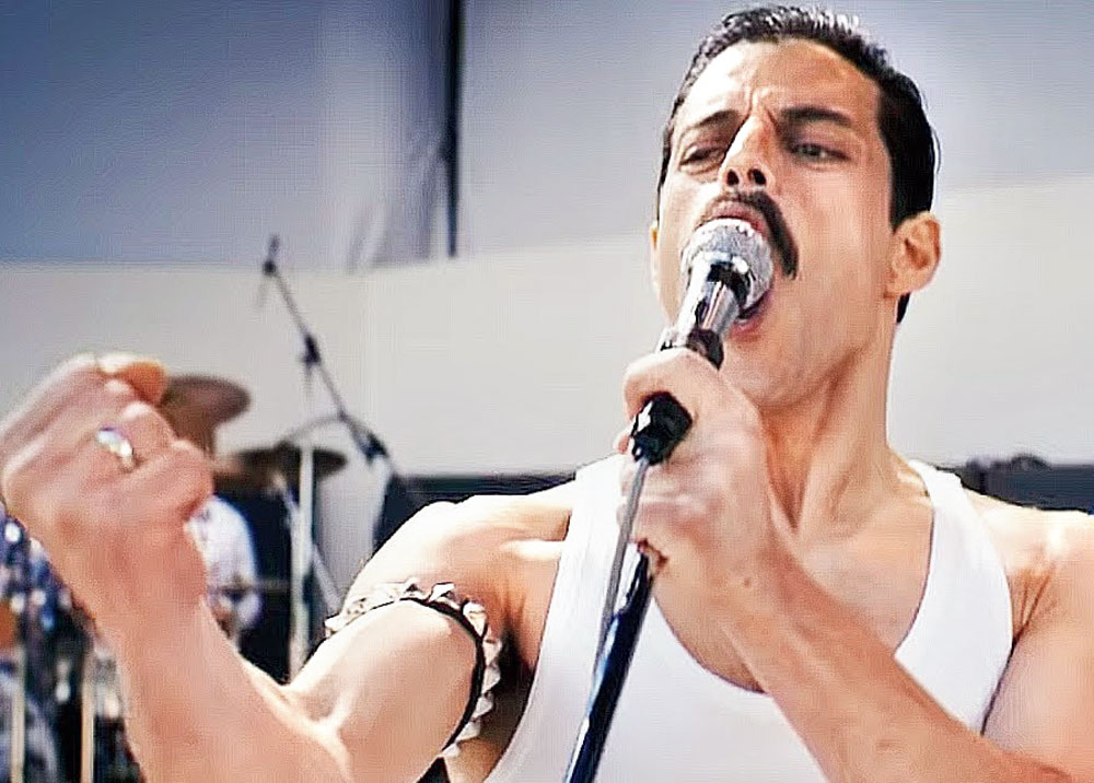 Rami Malek as Queen frontman Freddie Mercury in Bohemian Rhapsody