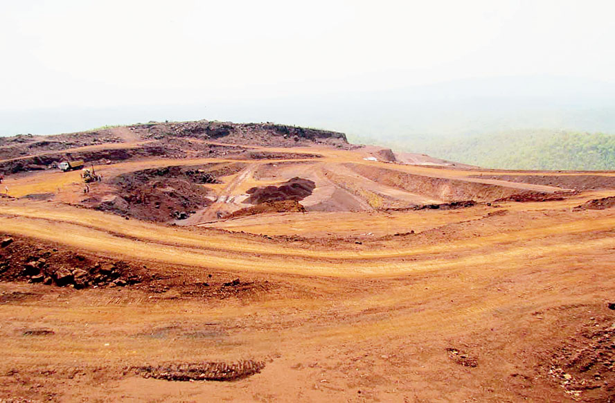 Iron ore mines at Kiriburu in West Singhbhum.