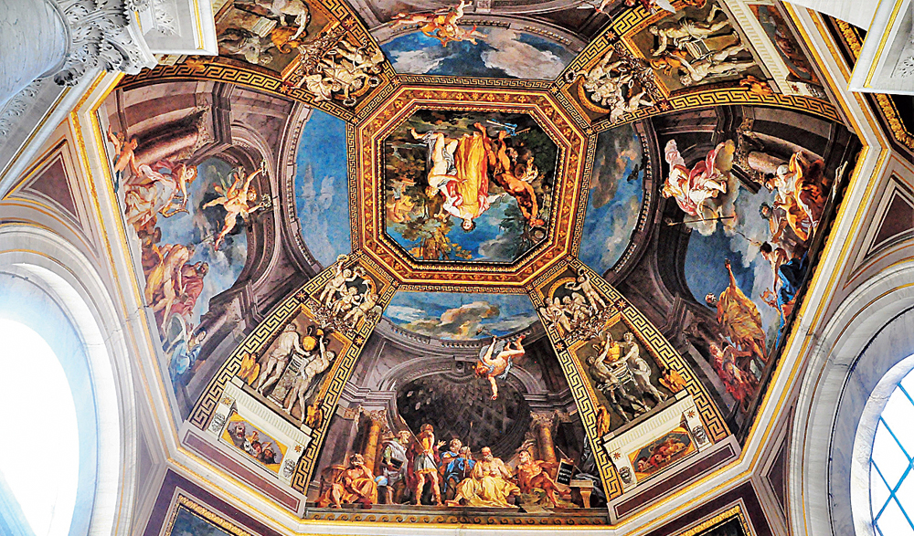 Painted ceiling in Vatican Museum