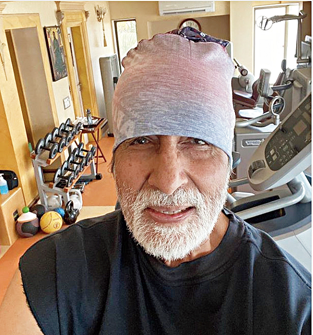 Big B working out.