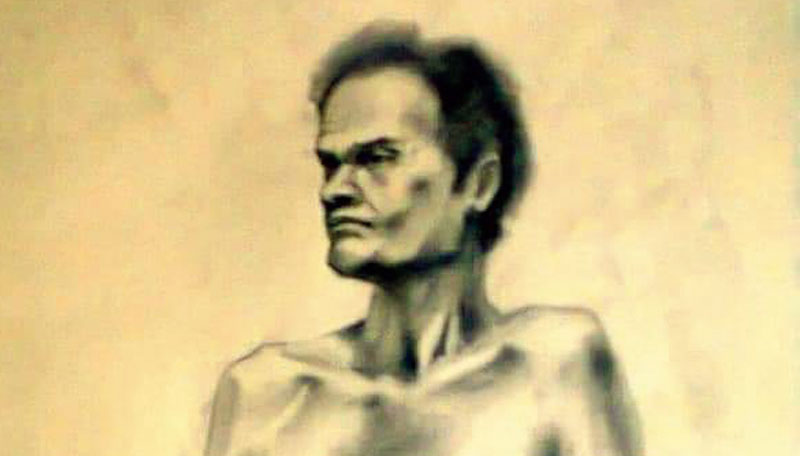 Artist Sudip Chakraborty had uploaded on Facebook several sketches for which Sajal Kumar Kanjilal had modelled 