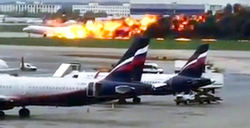 Casualties as Russian plane on fire lands
