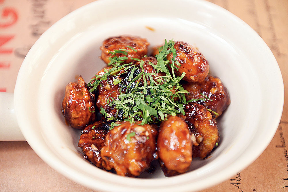 Honey caramel chilli baby potato