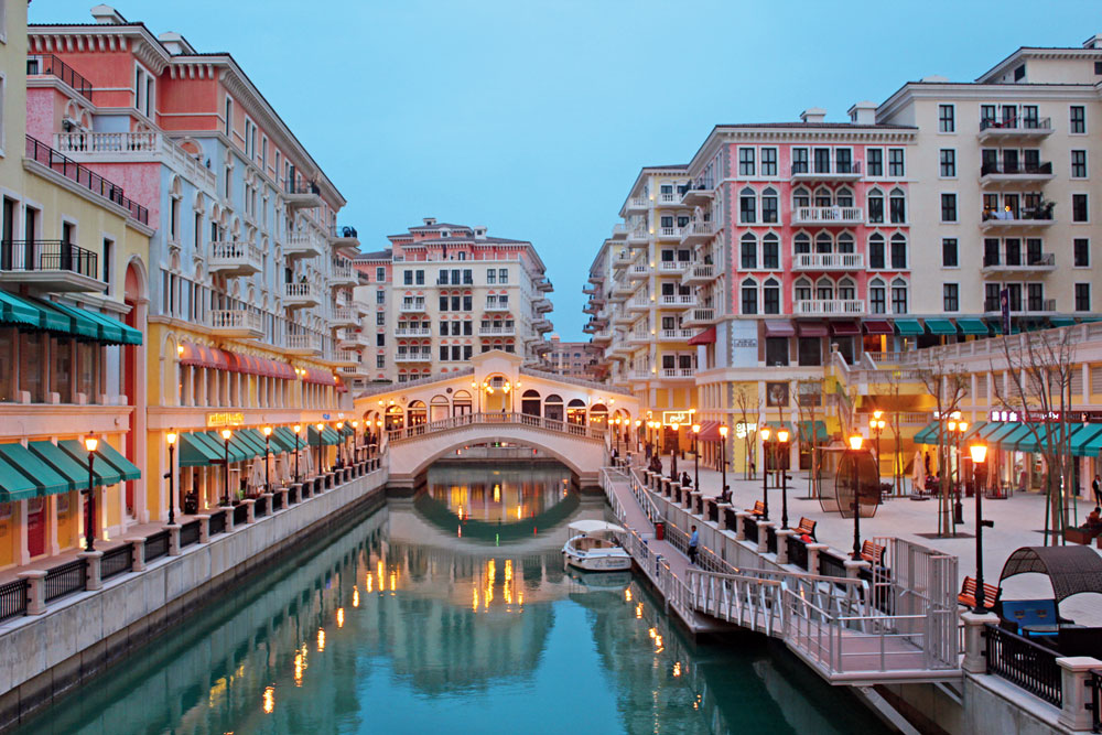 One part of The Pearl-Qatar is a Venice lookalike