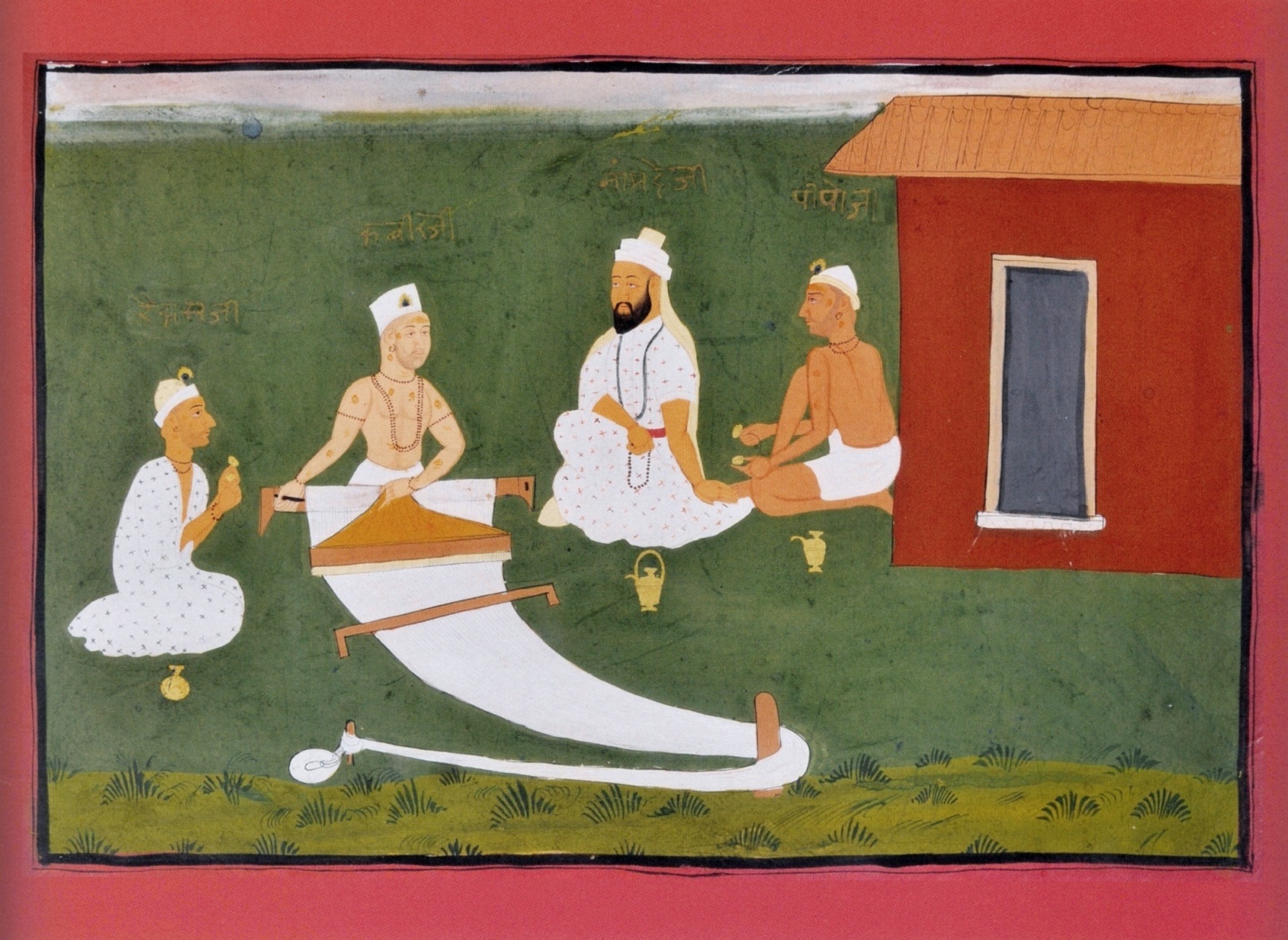Kabir with Namdeva, Raidas and Pipaji. Jaipur, early 19th century. National Museum, New Delhi.