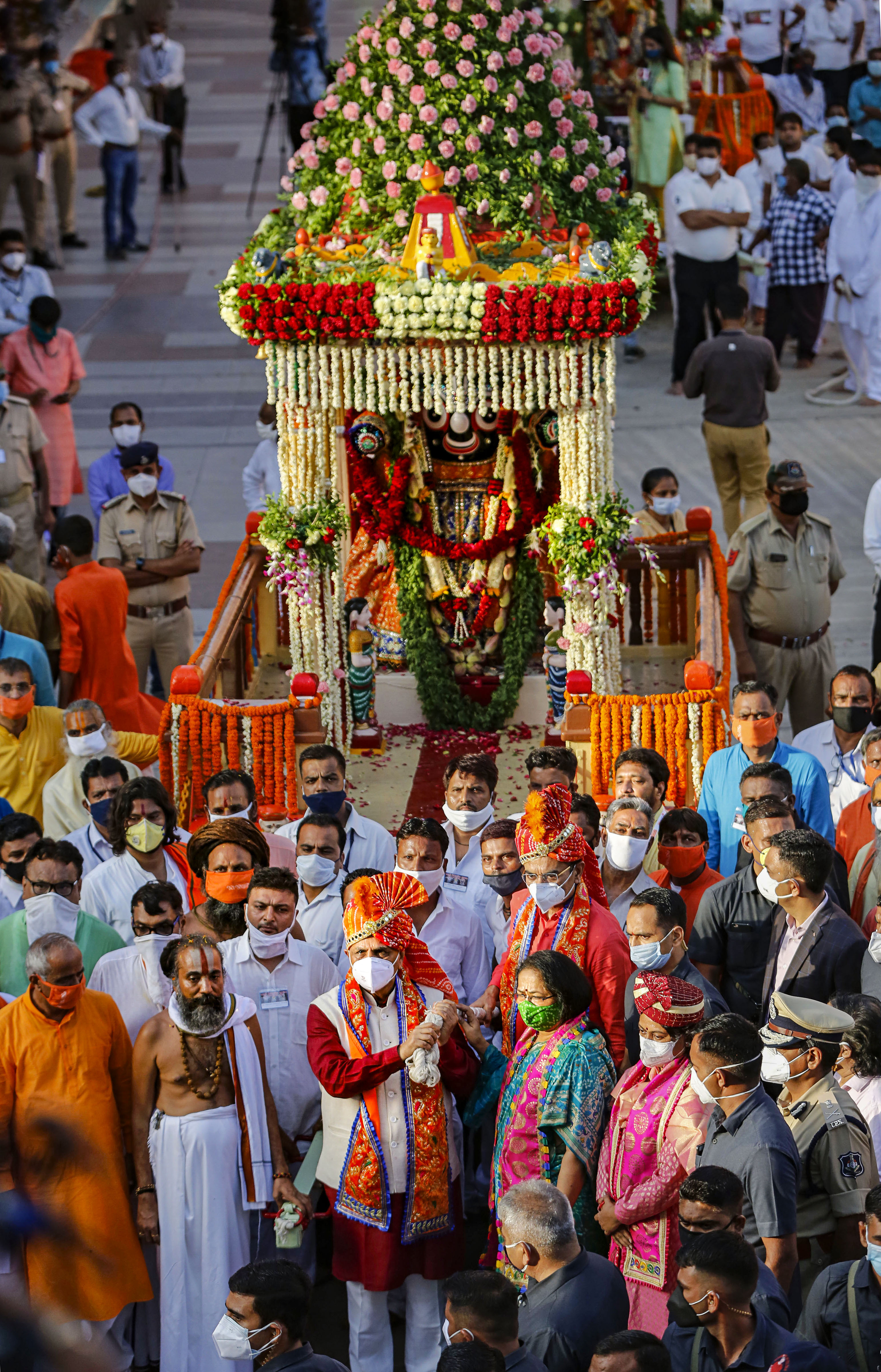 Vijay Rupani Symbolic Rath Yatra held in Ahmedabad Telegraph India