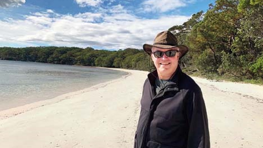 Andrew Ford holidaying at Jervis Bay back home