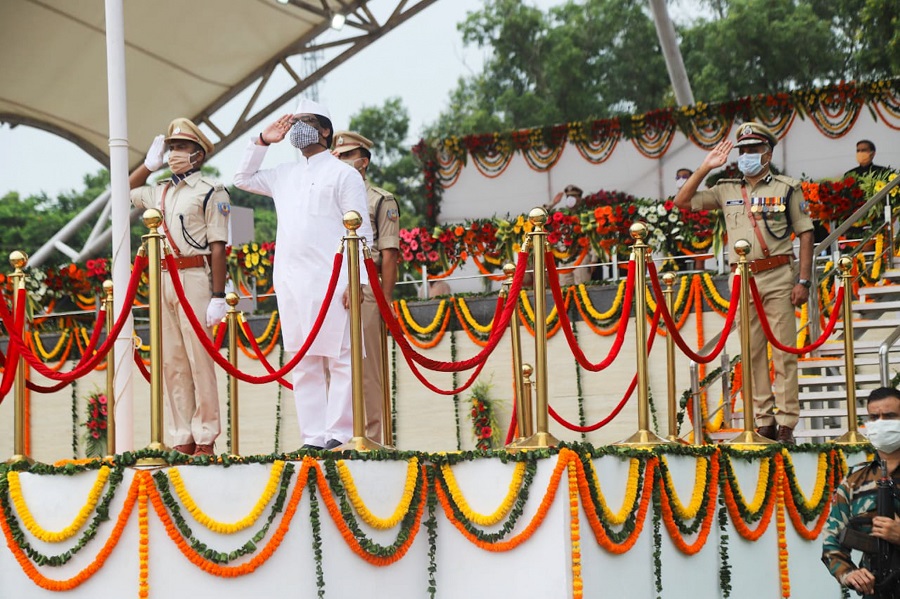 Hemant Soren at the Morabadi ground on Saturday