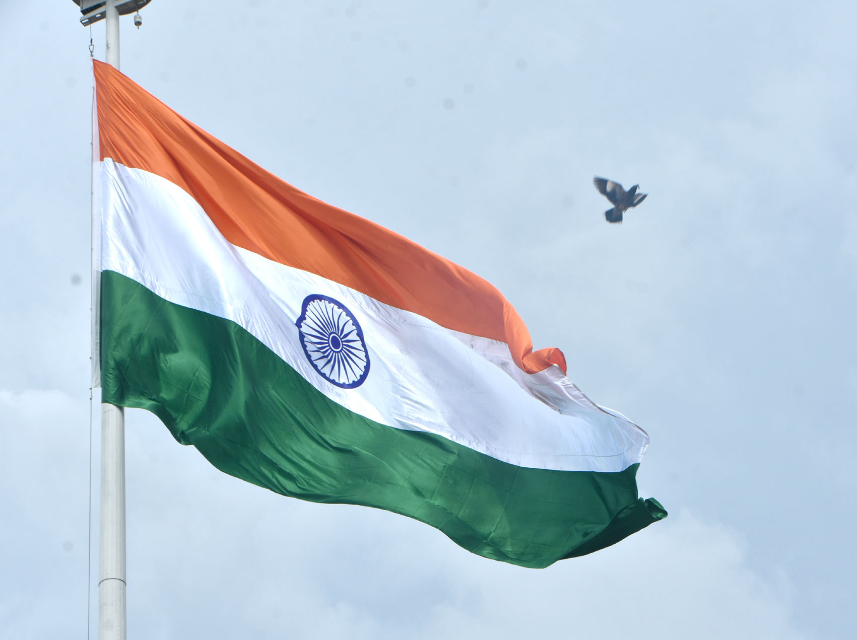 The national flag in Dhanbad during the 74th Independence Day on Saturday
