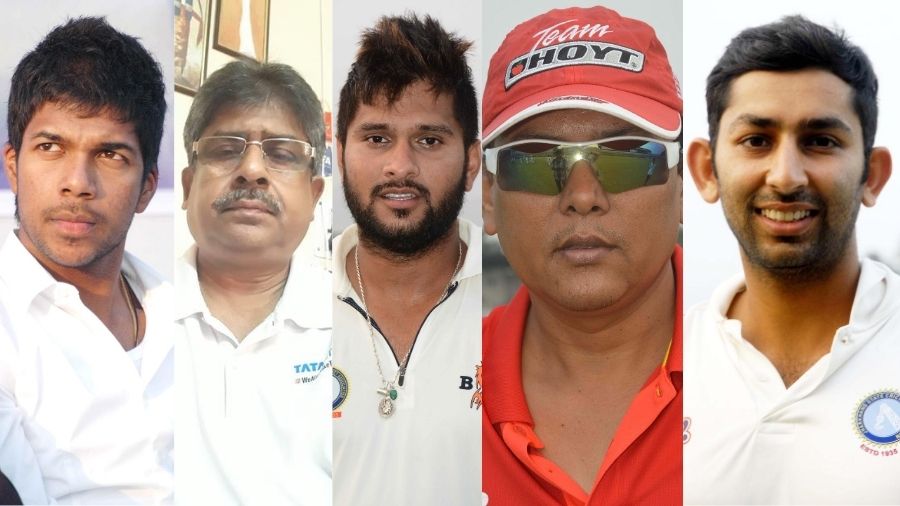 (L-R) Varun Aaron, Avinash Kumar, Saurabh Tiwary, Satish Singh, Ishank Jaggi