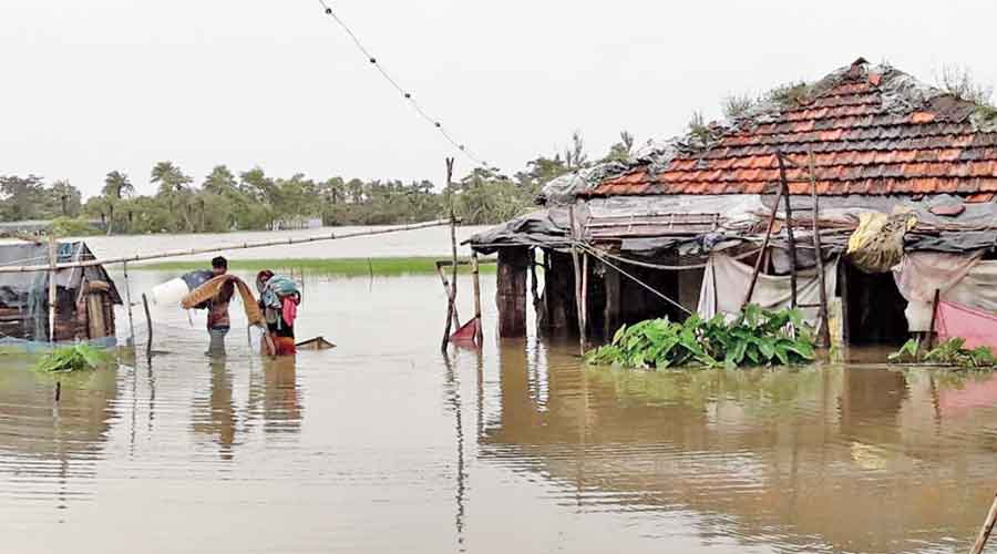 The flooded Mousuni Island on Thursday