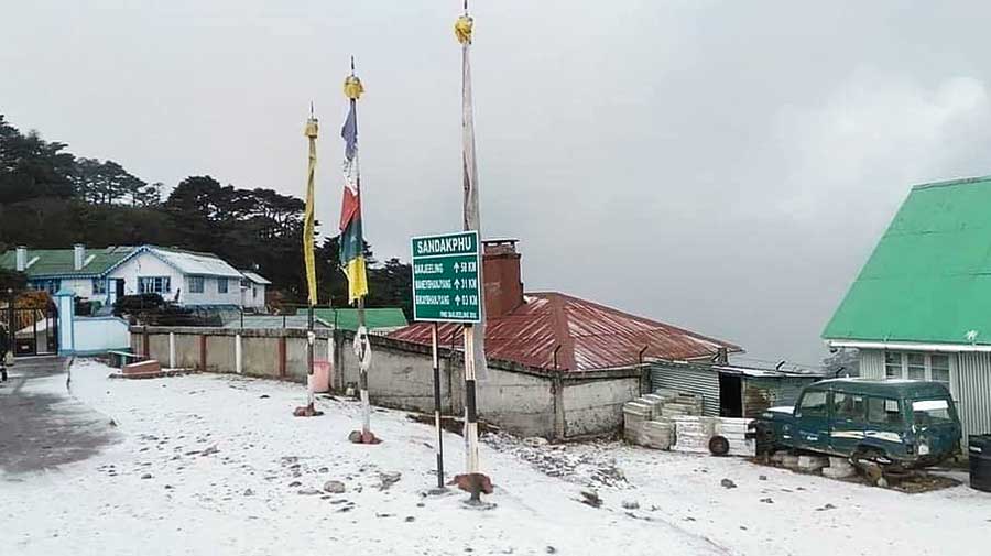 Sandakphu after the snowfall on Sunday