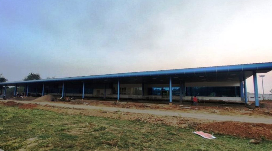 The terminal building coming up at Bokaro airstrip. 