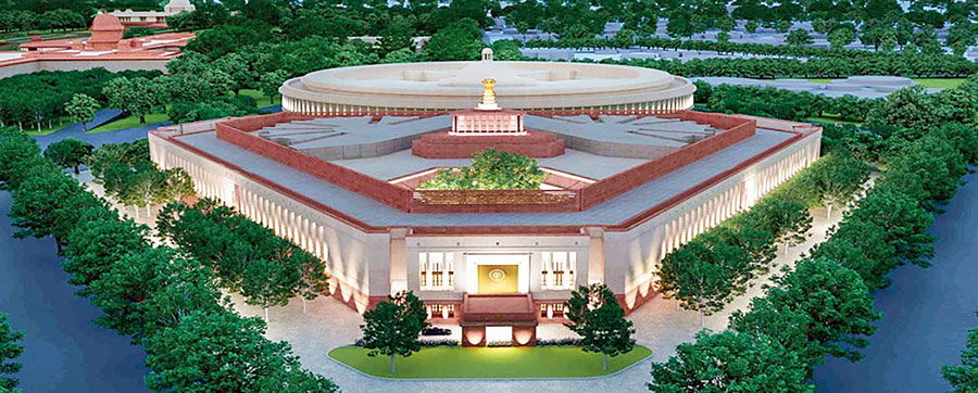 A model of the proposed Parliament building.