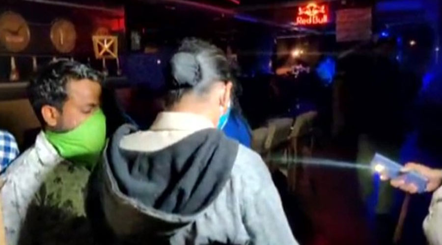 Police said 10 bars were raided out of which four were found violating Covid norms by openly serving liquor.