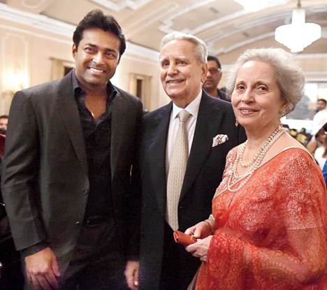 Leander Paes with his “Uncle Naresh” Kumar and “Aunty Sunita” Kumar