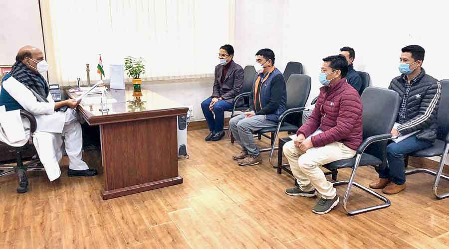 Gorkhas to seek 'permanent solution' from Centre- delegation from Vijaynagar in Arunachal Pradesh seeking “permanent solution” to the problems faced by ex-Assam Rifles personnel and their descendants in the area