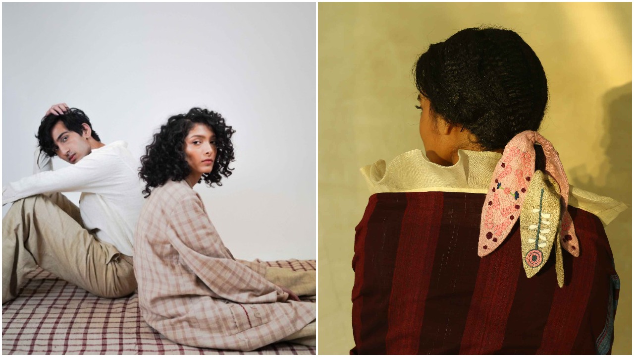 Taking inspiration from the rich Assamese tea culture, this collection integrates homegrown silk with a palette of naturally extracted herbal dyes