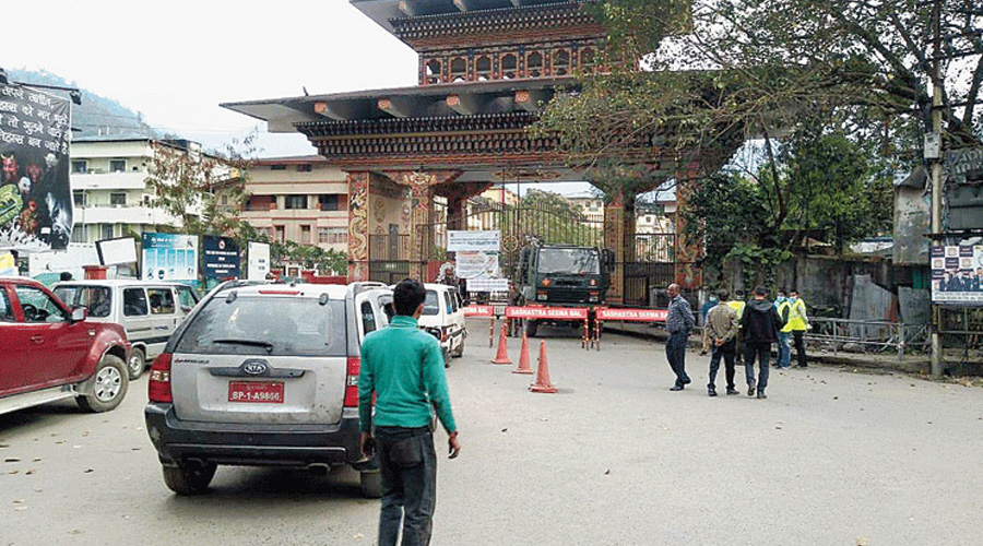 The Bhutan entry gate at Jaigaon.