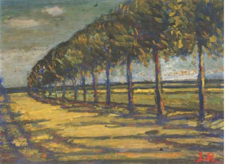  'Landscape' (gouache on board) by Jamini Roy, undated.