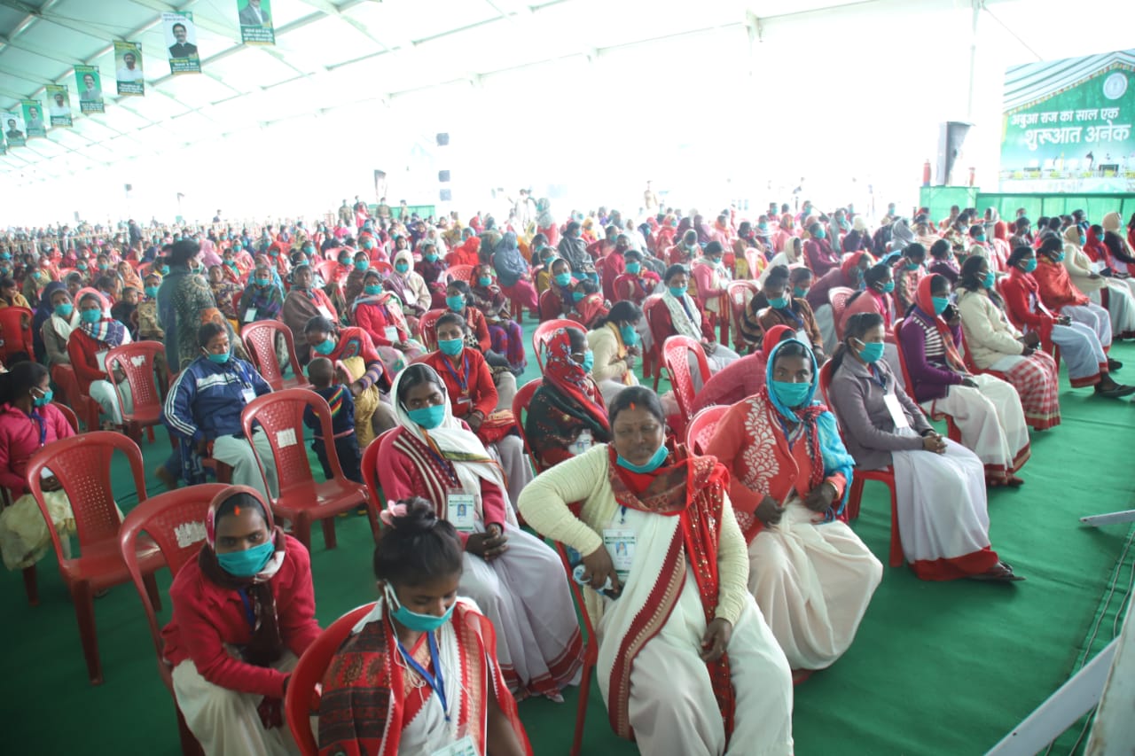 Crowd gathered at the Morabadi Satdium in Ranchi on Tuesday.