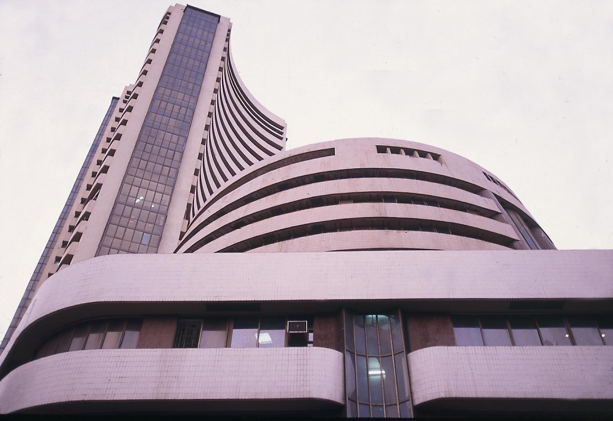 The 30-share BSE index declined 100.42 points or 0.19 per cent to settle at 53,134.35
