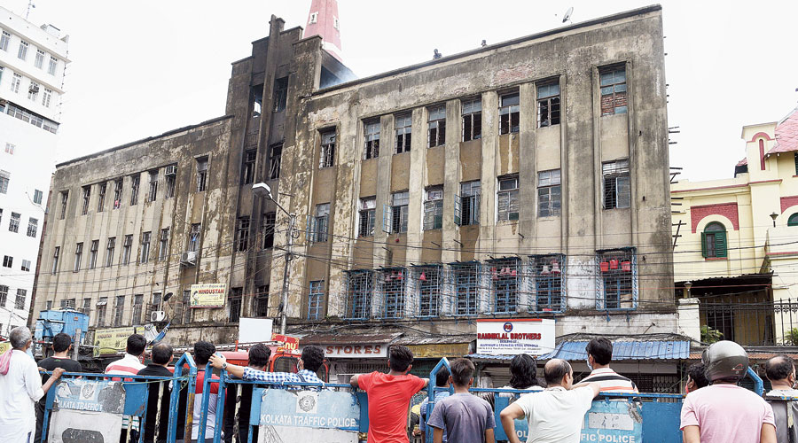 The commercial building where the fire broke out