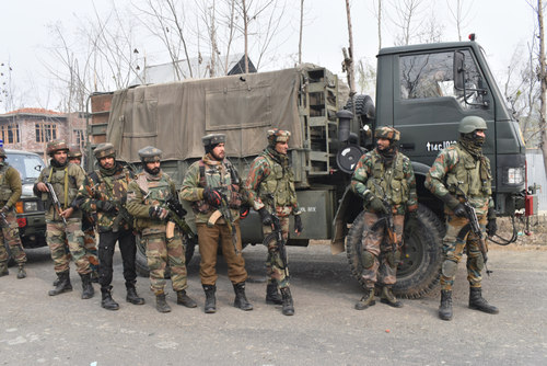 (Representational image).  On a tip off about militants in Goosu village of Pulwama, security forces launched a cordon and search operation